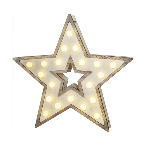 Christmas star EDM 71739 25,5 X 27,2 CM Wood (3 Units)