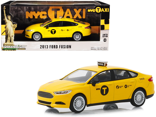 2013 Ford Fusion \NYC Taxi\" (New York City) Yellow 1/43 Diecast Model