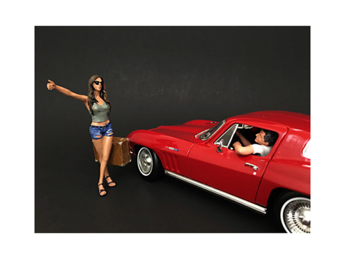 Hitchhiker 2 Piece Figure Set for 1/18 Scale Model Cars by American