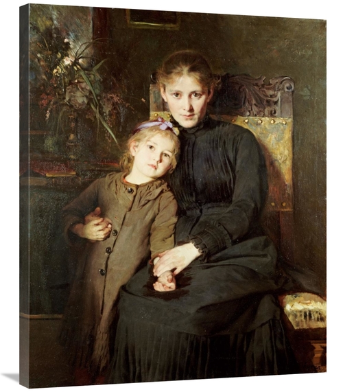 Global Gallery GCS-267563-36-142 36 in. A Mother & Daughter in an Inte