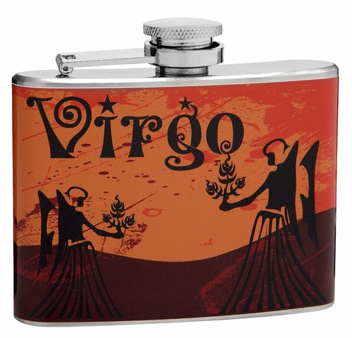 Virgo Sign of the Zodiac 4oz Flask