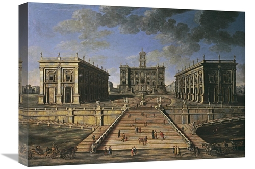 Global Gallery GCS-267180-22-142 22 in. A View of the Piazza Del Campi