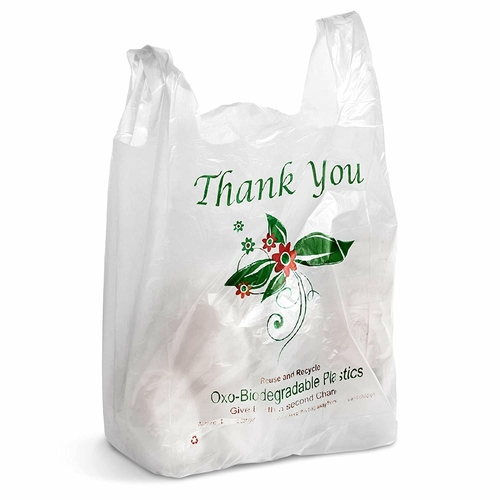 Pack of 400 OXO-Biodegradable Thank You Plastic Bags 18 x 8 x 32.