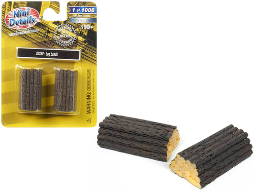 Log Loads 2 piece Accessory Set 1/87 (HO) Scale by Classic Metal Works