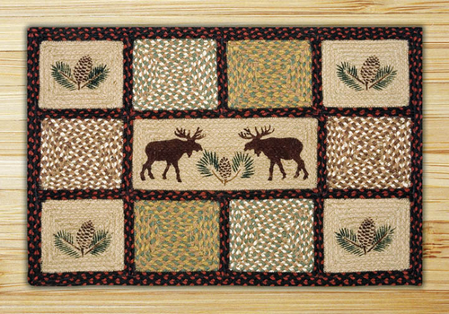 Capitol Importing 82-019MP Moose-Pinecone - 20 in. x 30 in. Rectangle 