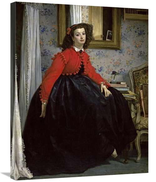 Global Gallery GCS-282941-30-142 30 in. Young Woman in a Short Red Jac