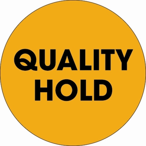 Tape Logic DL1274 2 in. Circle - Quality Hold Fluorescent Orange Label