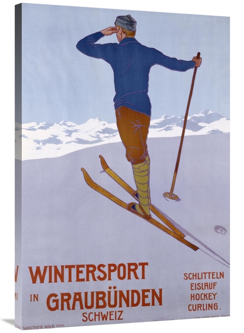 Global Gallery GCS-266685-40-142 40 in. Wintersport in Graubunden Art 