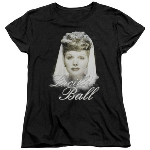 Trevco Lucille Ball-Glowing Short Sleeve Womens Tee, Black - XL