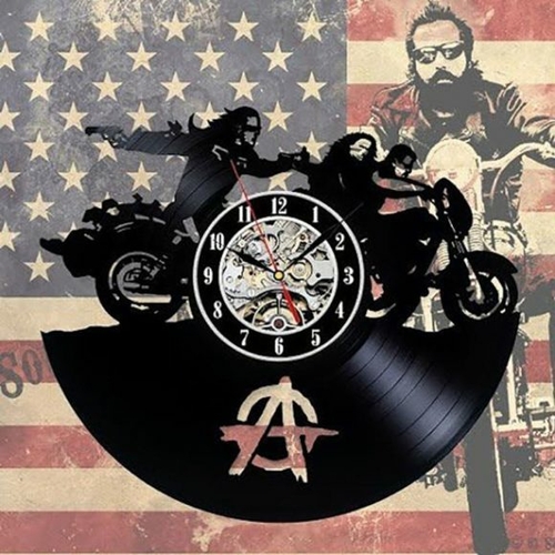 SONS OF ANARCHY TV SERIES HANDMADE VINYL RECORD WALL CLOCK FAN GIFT