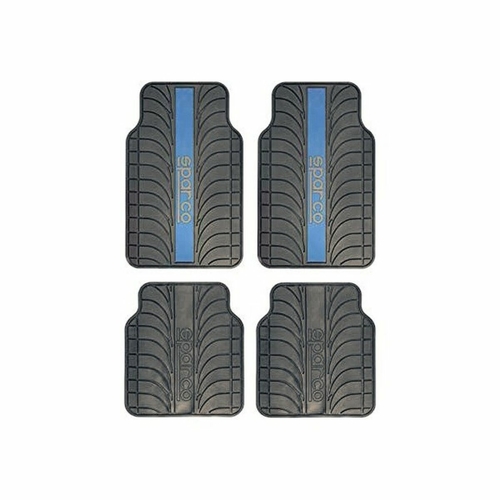 Car Floor Mat Set Sparco SPC1913AZ Universal Black/Blue (4 pcs)