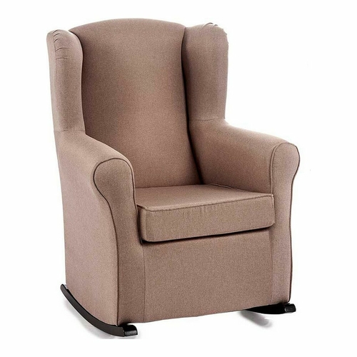 Armchair Rocking Chair Beige Polyester Pine (70 x 97 x 75 cm)