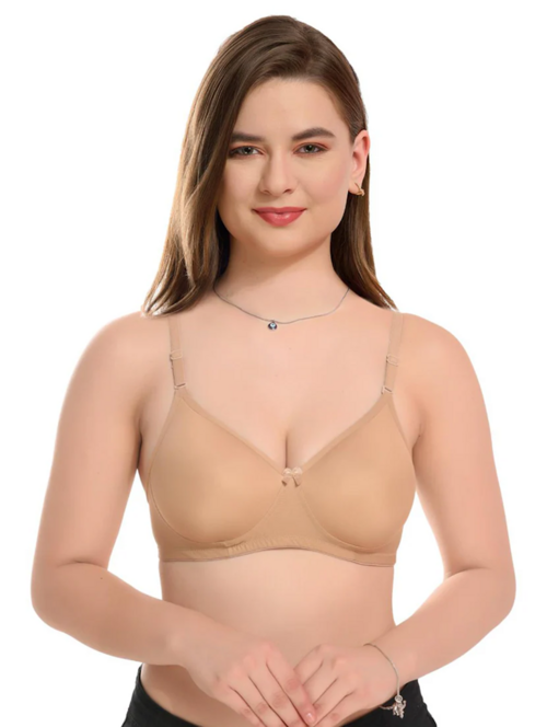 Women Solid Hosiery Bra(Size32)(Colorgrey)