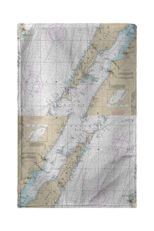 Betsy Drake BT14902DC Door County, Green Bay, WI Nautical Map 