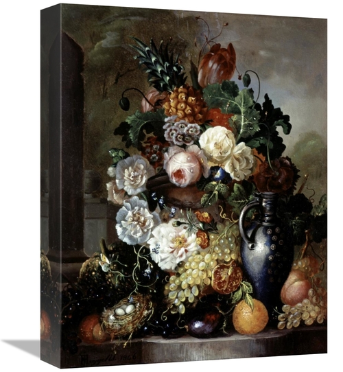 Global Gallery GCS-278060-16-142 16 in. Still Life of Fruit & Flowers 