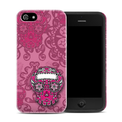 DecalGirl AIPSEHC-PNKLACE Apple iPhone SE Hybrid Case - Pink Lace