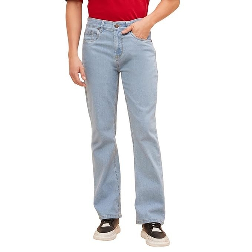 Men Loose Fit Stretchable Jeans (Size-M) (Color-LIGHT BLUE)