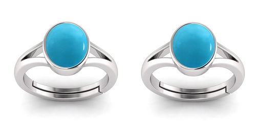 Ratti Turquoise Stone Ring  Pack of 2
