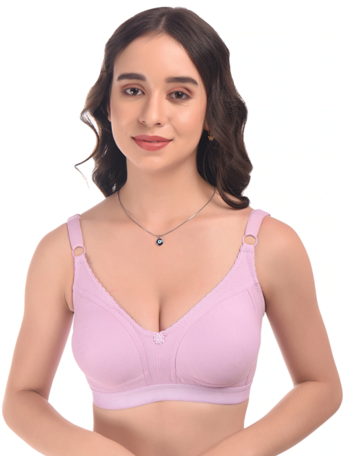 Purple Hosiery Tshirt Bra(Size38)(Colorpurple)