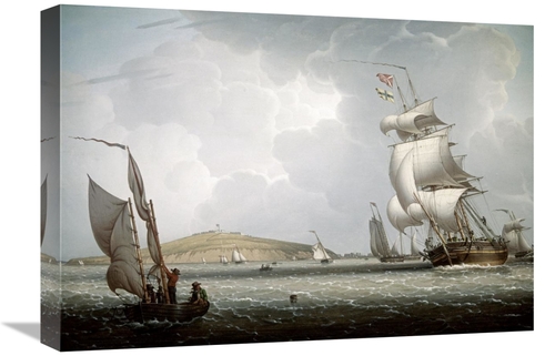 Global Gallery GCS-279979-22-142 22 in. Boston Harbor Art Print - Robe