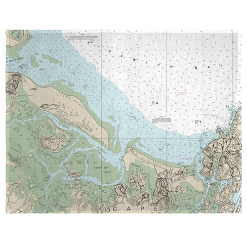 Betsy Drake PM13279EX 14 x 18 in. Essex Bay & Essex River, MA Naut