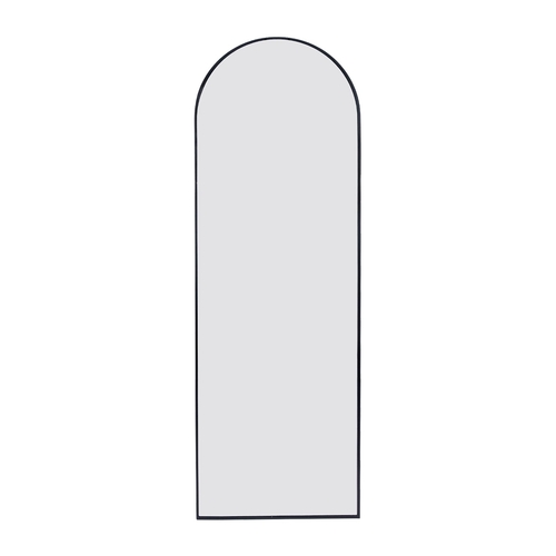 Black 71x23.6 inch metal arch stand full length mirror