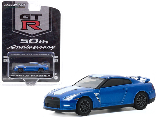 Nissan GT-R (R35) Bayside Blue with White Stripes \GT-R 50th