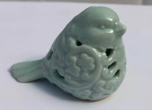 Miniature Ceramic Bird Figurine - 2"