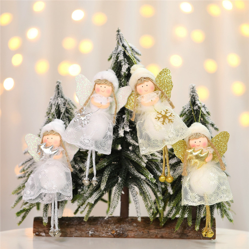 Christmas Cute Angel Doll With Bell Xmas Tree