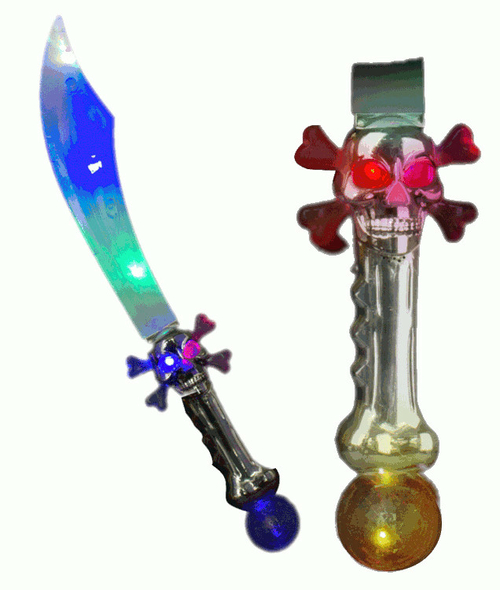 Blinkee 1410010 Crystal Skull Pirate Scimitar Sword