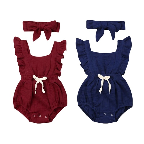 Summer Newborn Kid Cute Baby Girl Bodysuits