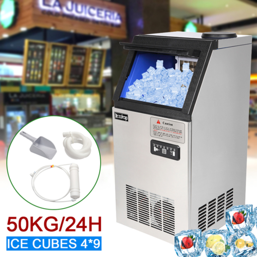 495W 50KG/H 120V Stainless Steel Commercial Ice Machine