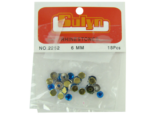 Kole Imports CN271-96 Blue Rhinestones with Mounts - Pack of 96