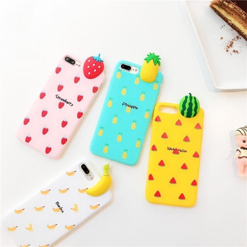 3D Fruit Watermelon Pineapple iPhone Case