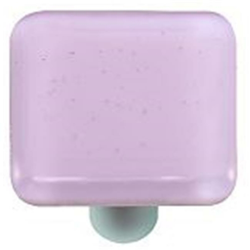 Hot Knobs HK1034-KA Neo-Lavender Square Glass Cabinet Knob - Aluminum 