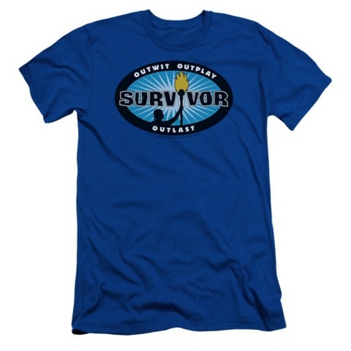 Trevco Survivor-Blue Burst - Short Sleeve Adult 30-1 Tee - Royal Blue&