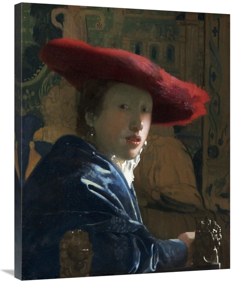 Global Gallery GCS-281418-2835-142 28 x 35 in. Girl with a Red Hat Art