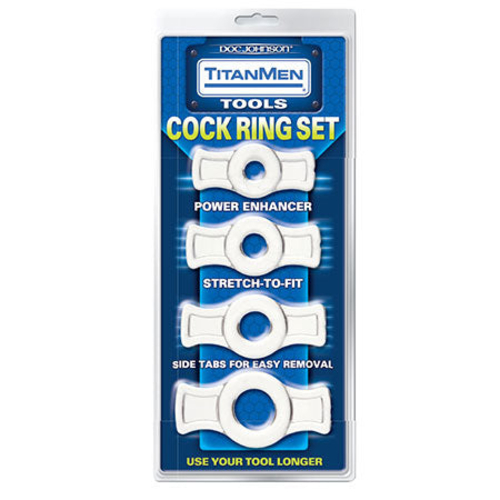 TitanMen - Cock Ring Set Clear