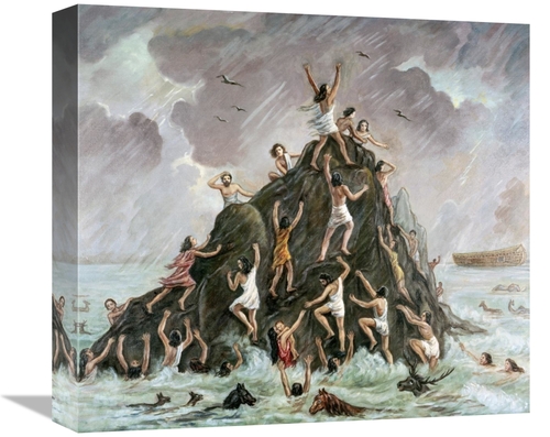 Global Gallery GCS-276727-16-142 16 in. People Engulfed by the Flood A
