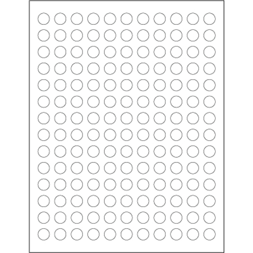 Tape Logic LL140 0.5 in. White Circle Laser Labels - Pack of 15400