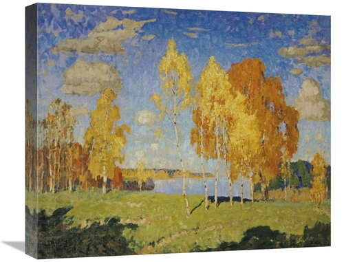 Global Gallery GCS-266406-22-142 22 in. Landscape with Birch Trees Art