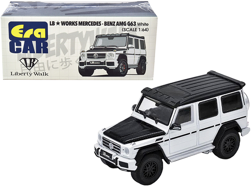 Mercedes-Benz AMG G63 LB Works Wagon White with Carbon Hood and Black