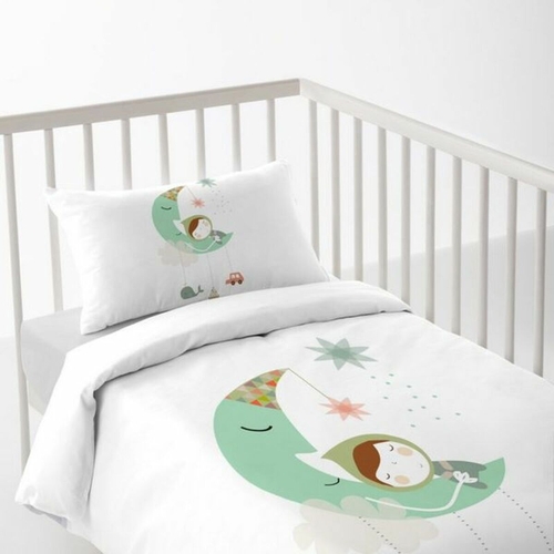 White cot cheap quilt cover