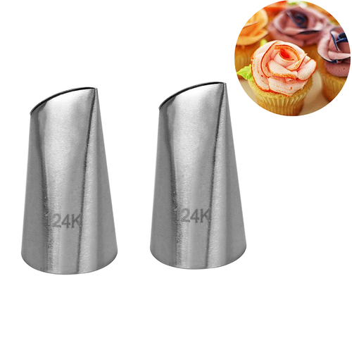 124K Stainless Steel Rose Flower Icing Piping