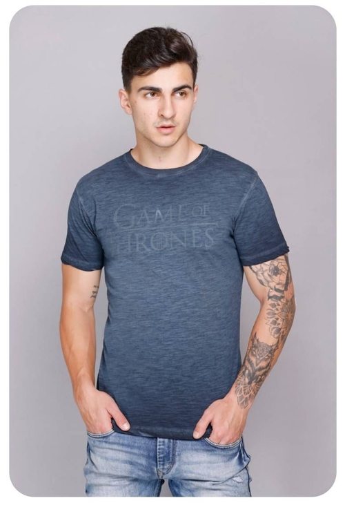 Men Graphic Print Round Neck Cotton Blend  T-Shirt (Size-XXL)