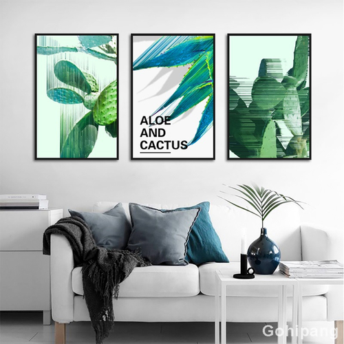 Creative Plant Canvas Painting Cactus Wall Art