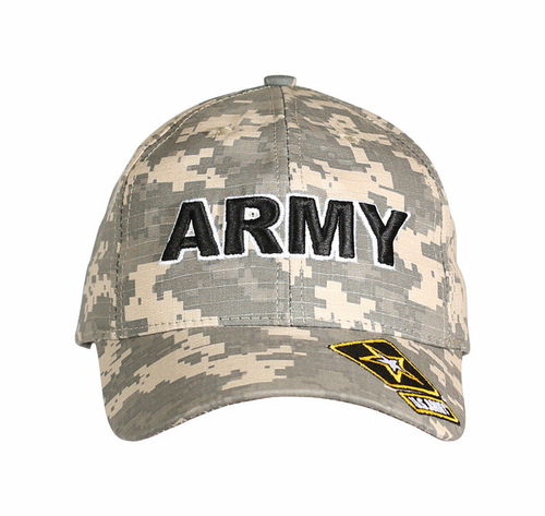 JWM 9623539 U.S. Army Logo Baseball Cap, Digital Camouflage - One 