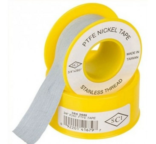 Smith-Cooper 0384260G PTFE Nickel Tape  White - 0.5 x 260 in.