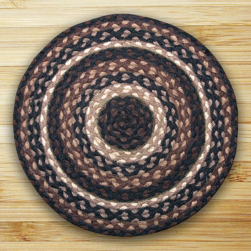 Earth Rugs 16-313 Mocha-Frappuccino Round Rug