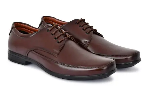 Mans synthetic leather Brown shoes